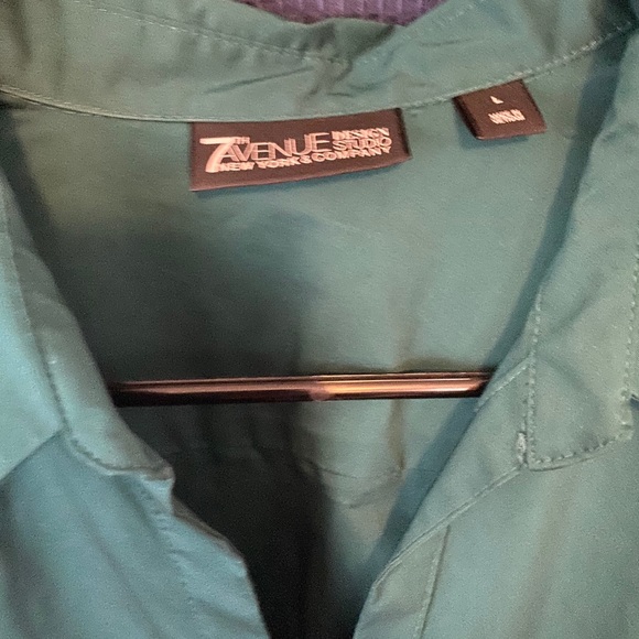 Dark Teal NY&Co 7th Ave Design Studio Button Down - Picture 3 of 5